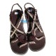 Women's Sandals - Brown and Cream >> Stock Clearance